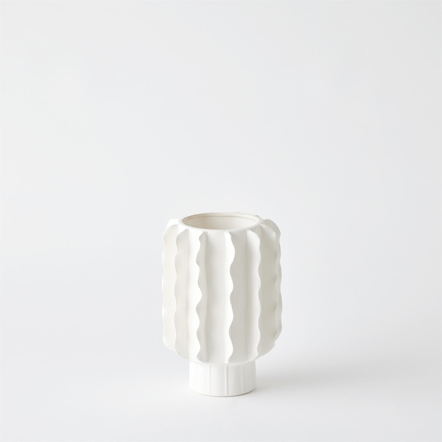 Frilled Vases-Matte White - Skye Flowers Design