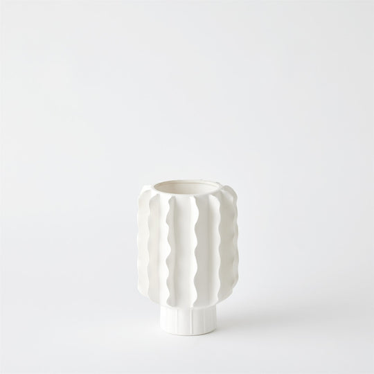 Frilled Vases-Matte White - Skye Flowers Design