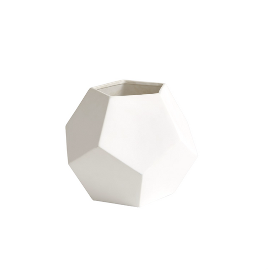 Faceted Vases -Matte White - Skye Flowers Design