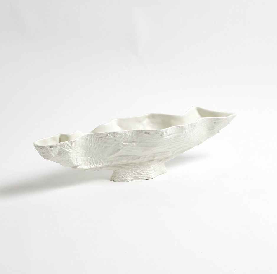 SERPENTINE LIME BOWL-MATTE WHITE - Skye Flowers Design