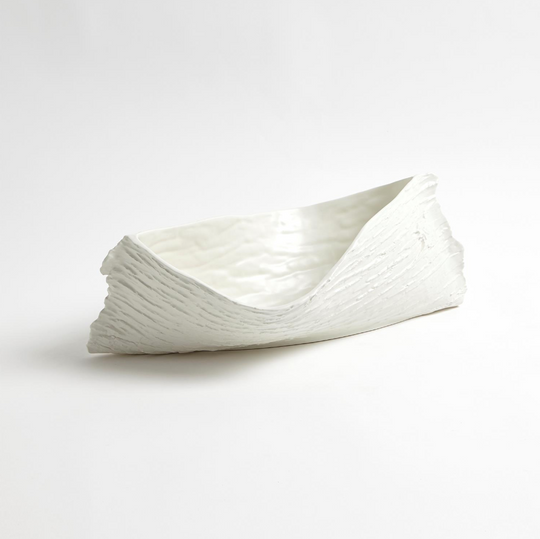 TWISTY JAPANESE CHERRY BOWL-MATTE WHITE - Skye Flowers Design