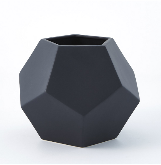 Faceted Vases- Matte Black - Skye Flowers Design