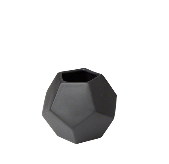 Faceted Vases- Matte Black - Skye Flowers Design
