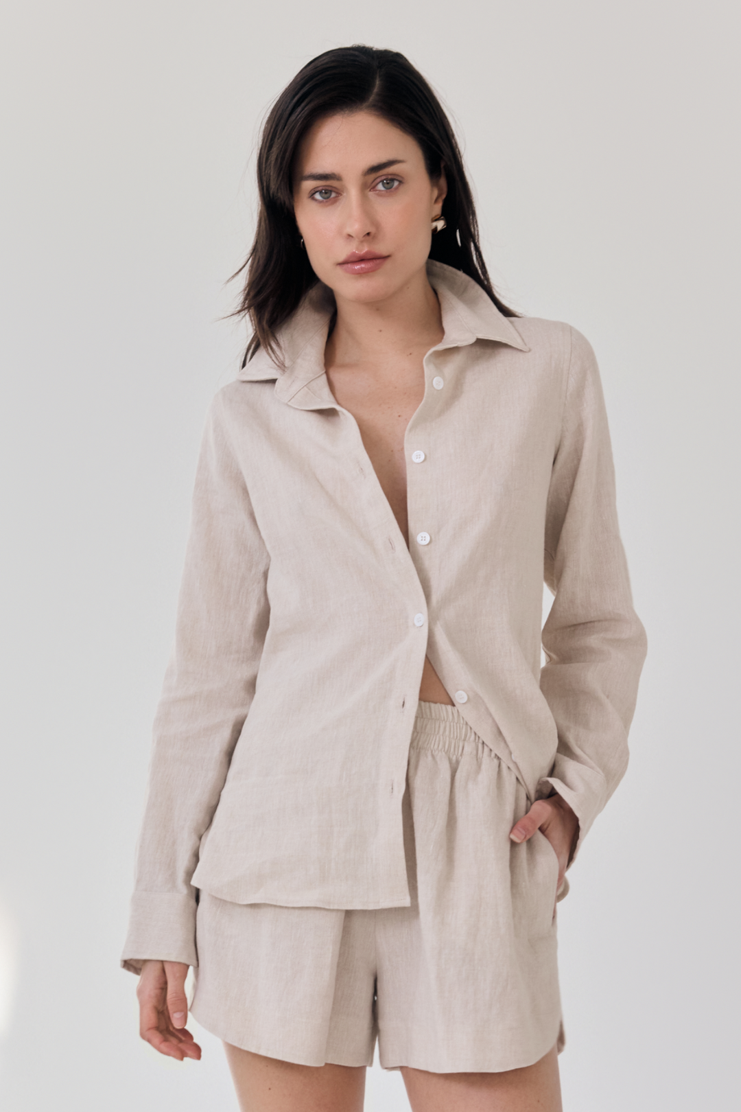 Classic Linen Shirt - Skye Flowers Design