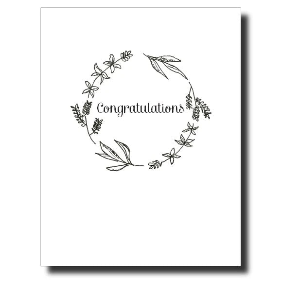 Congratulations wreath card