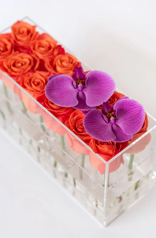 Rectangle Fresh Rose Box - Skye Flowers Design