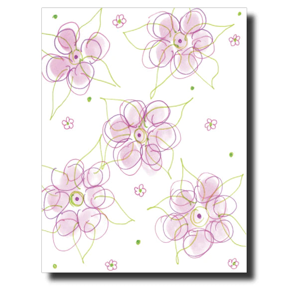 pink flower card