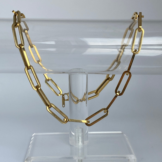 gold paperclip necklace