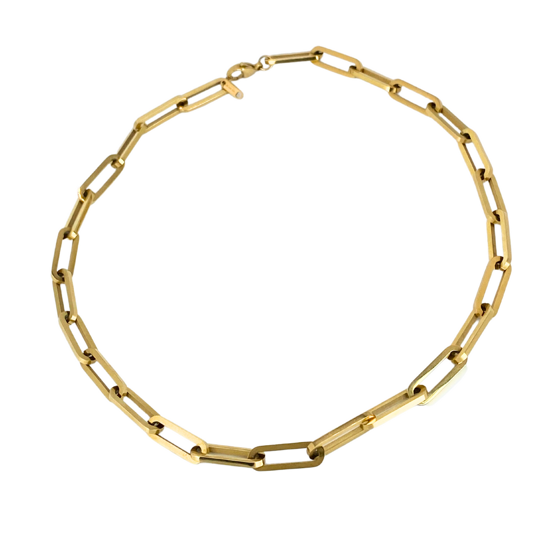 gold Paperclip Necklace