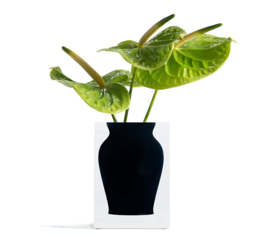 Black henry bud modern vase