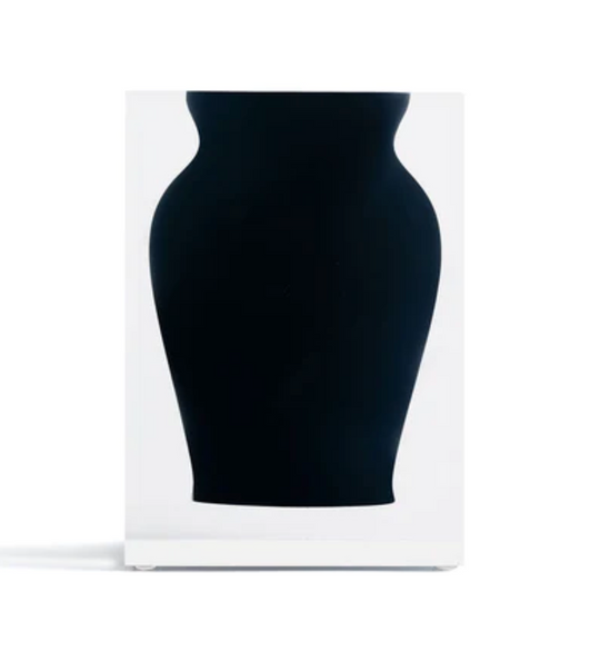Black henry bud modern vase