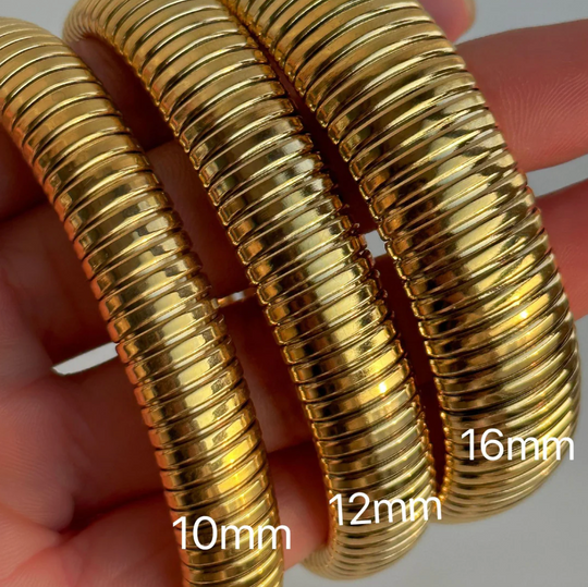 gold Snake link stretch bracelet