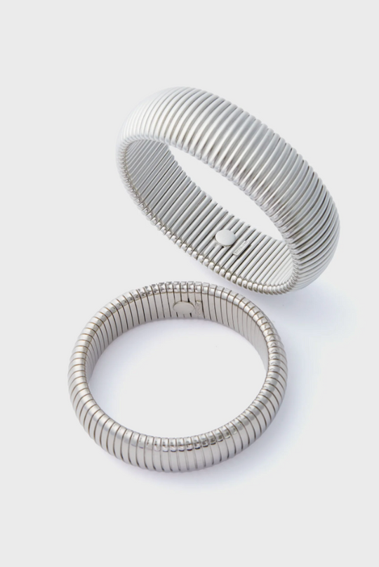 silver Snake link stretch bracelet