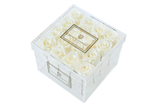 Square Forever Rose Box - Skye Flowers Design