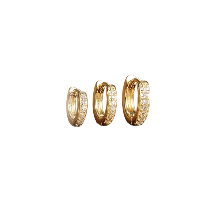 Mini Pave Hoops - Skye Flowers Design