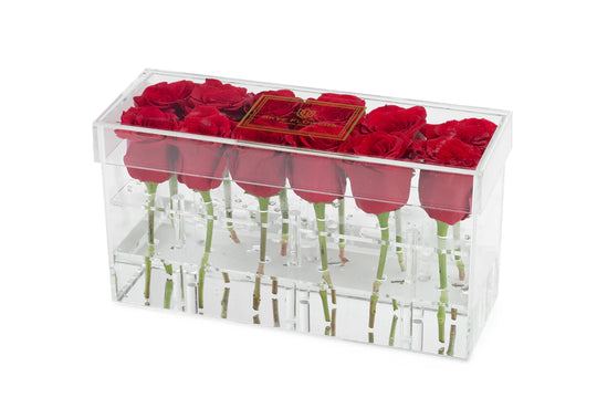 Rectangle Fresh Rose Box - Skye Flowers Design