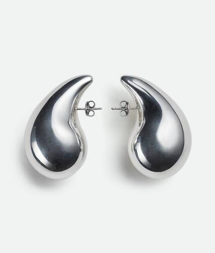 silver Tear Drop Stud earrings