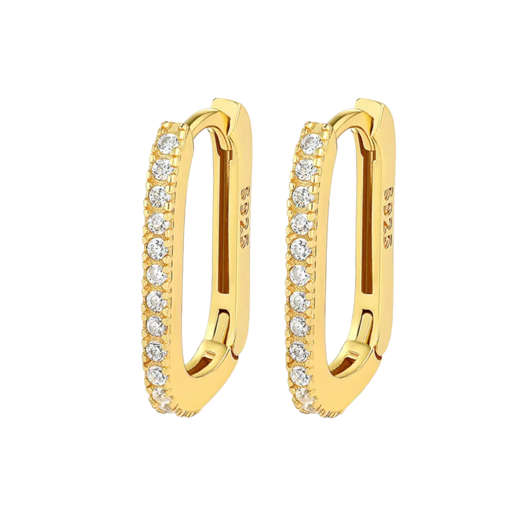 Oval Diamond Hoops - Skye Flowers Design