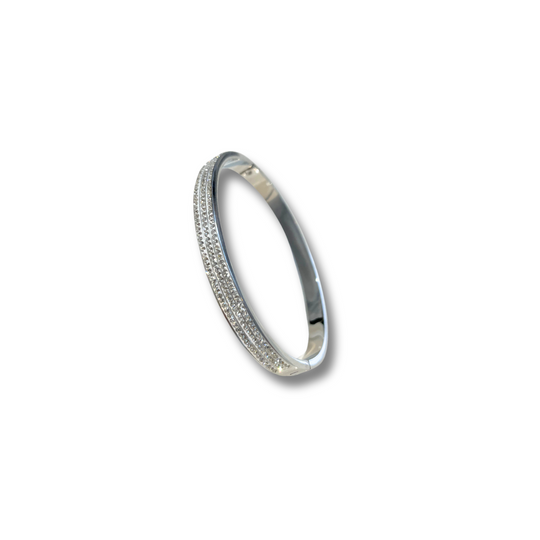 Silver diamond bracelet