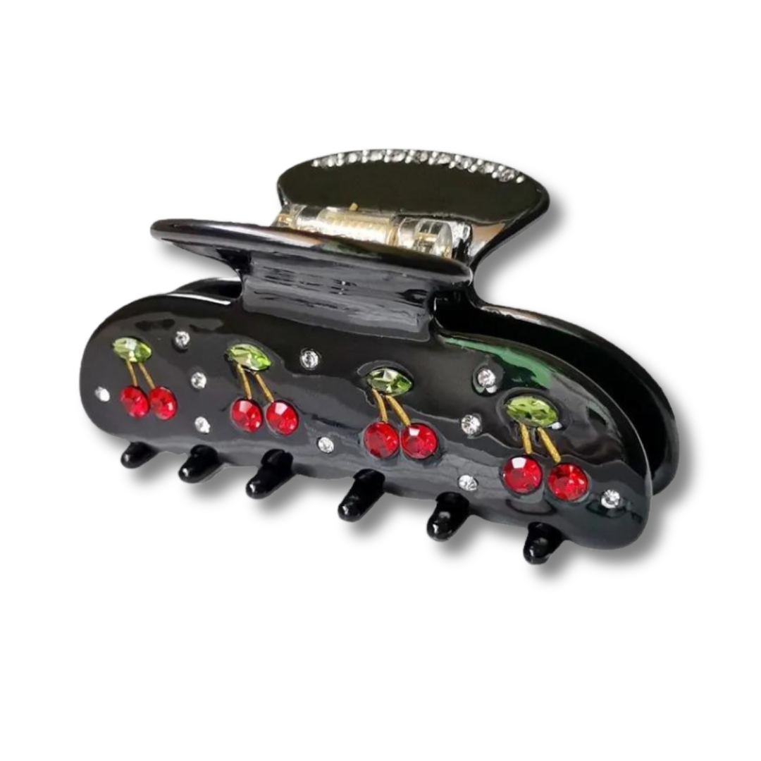 ☆GLOWNY☆ BLACK CHERRY HAIR CLIP MUSINSA | GLOWNY BLACK CHERRY HAIR CLIP