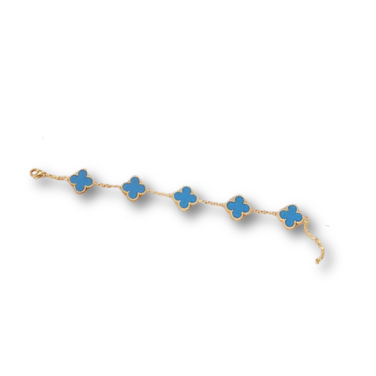 Blue clover bracelet 