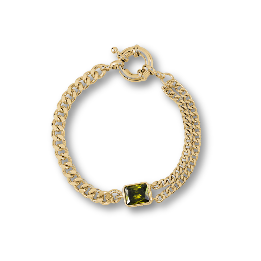 Peridot Chain Bracelet - Skye Flowers Design