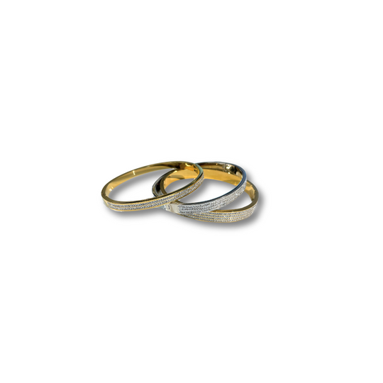 Silver and Gold bling bangles