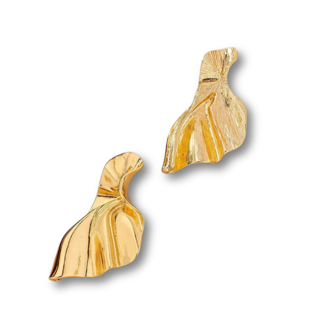 gold mermaid earring stud