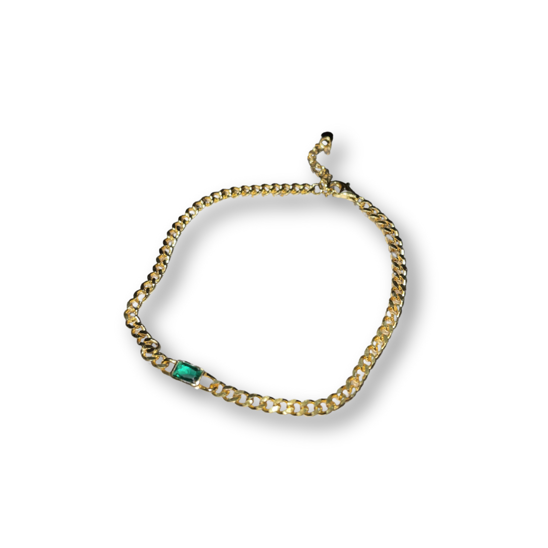 Dainty Solitaire Green Chain