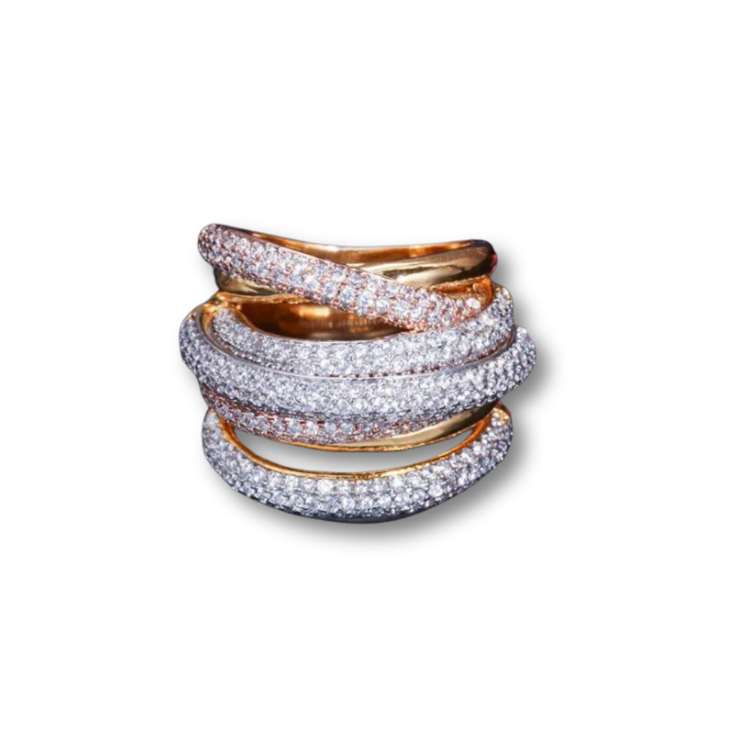 Stacked Bling Ring - Skye Flowers Design