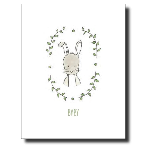baby card with bunny art