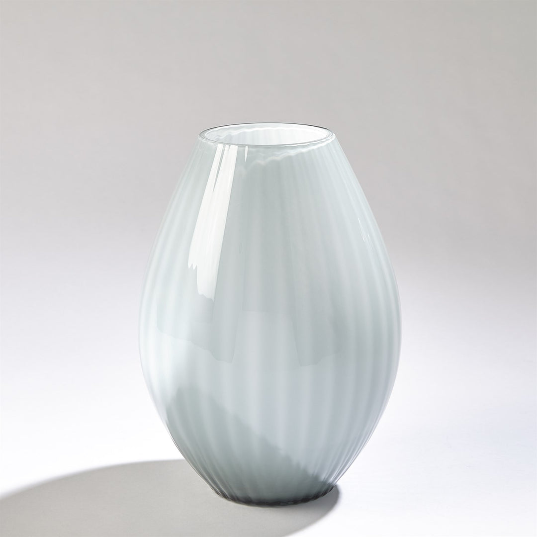 Copy of Cased Glass Stripe Vase- Blue