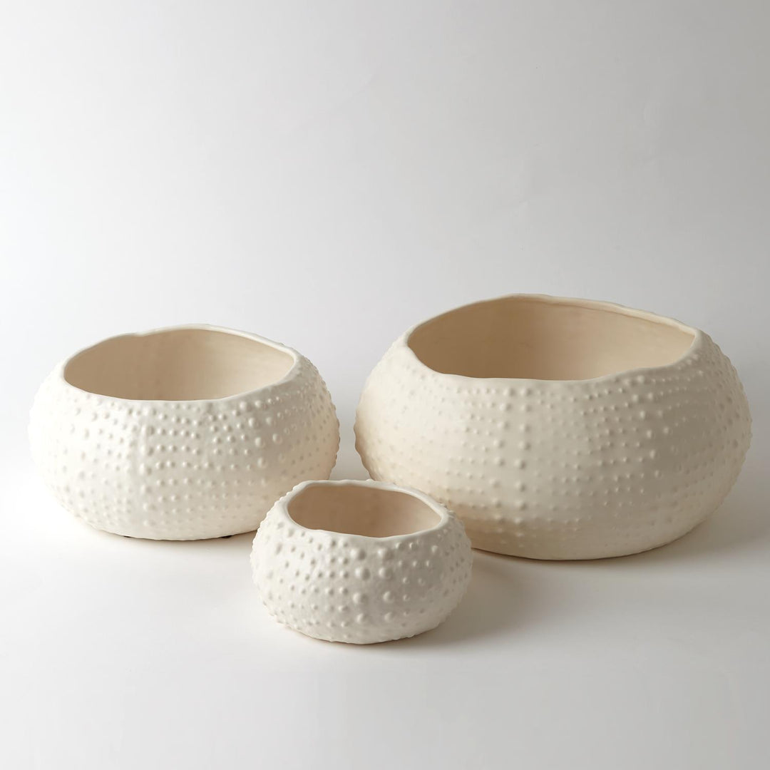 Urchin white ceramic Bowls