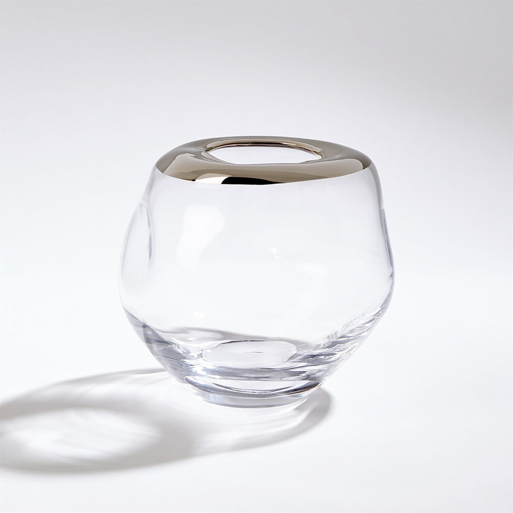 Organic Formed Vase - Platinum