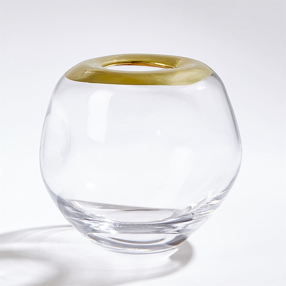 Organic Formed Vase - Gold