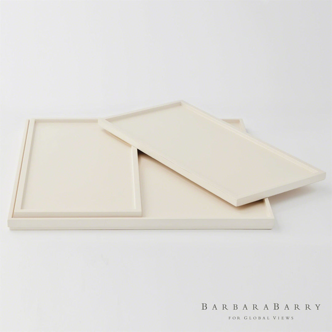 Nesting Trays in Ivory Lacquer - Set of 3 - Skye Flowers Design
