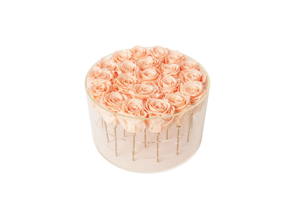 Round Forever Rose Box - Softest Pink
