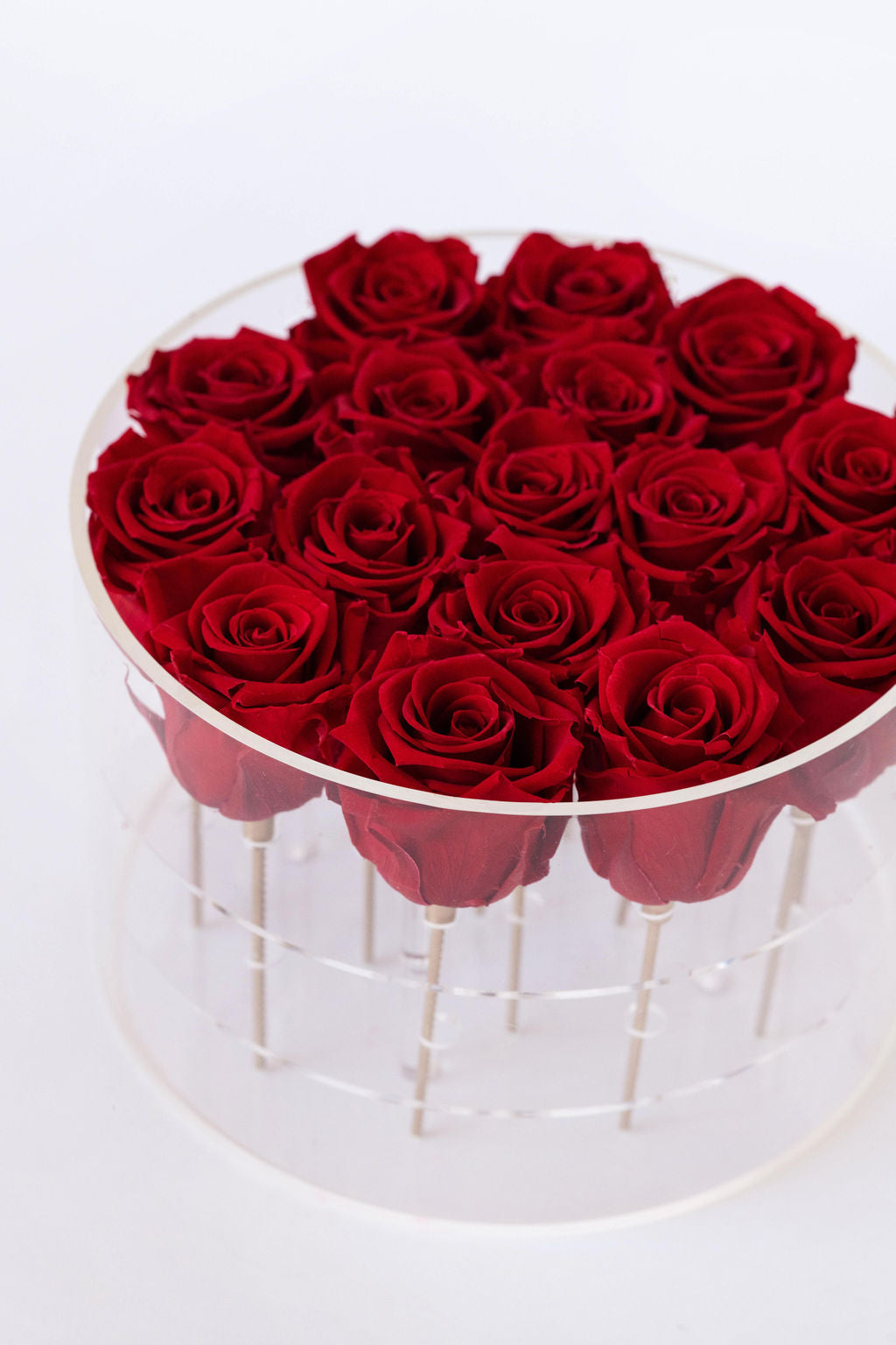 Round Forever Rose Box - Romantic Red