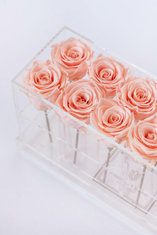 Rectangle Forever Rose Box - Softest Pink
