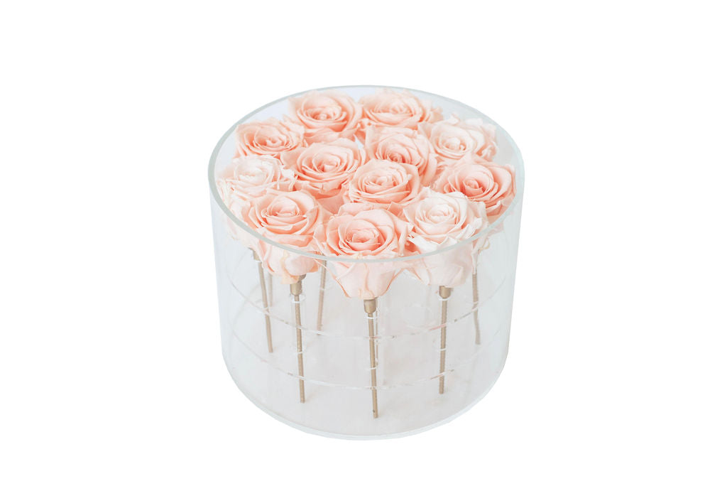 Round Forever Rose Box - Softest Pink