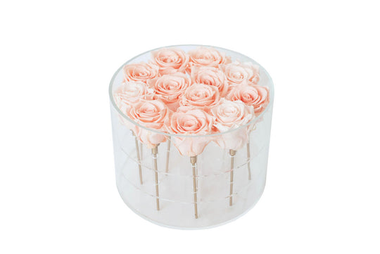 Round Forever Rose Box - Softest Pink