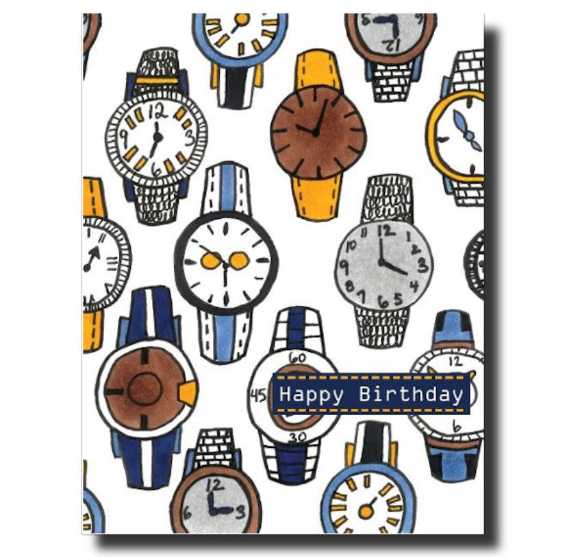 birthday card with watch images