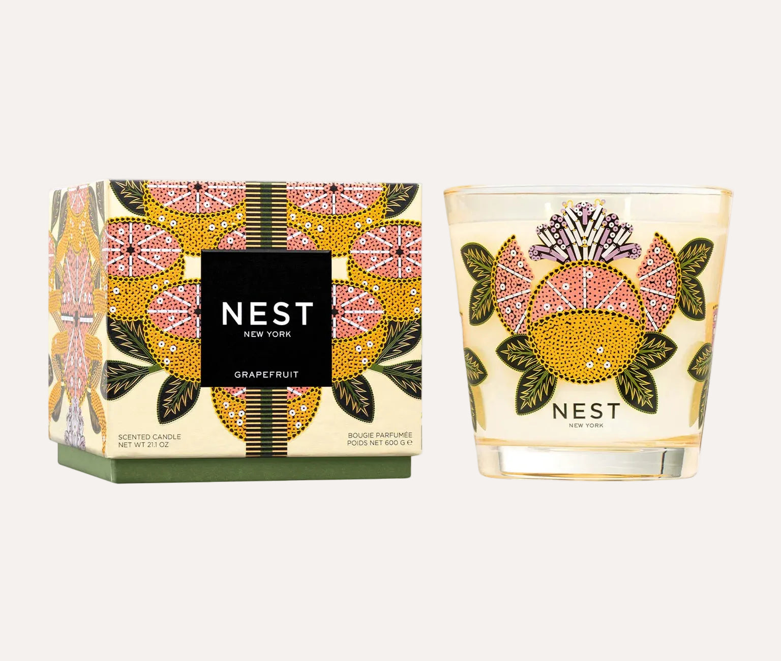 Grapefruit Decorative 3-Wick Candle - NEST New York - Skye Flowers Design
