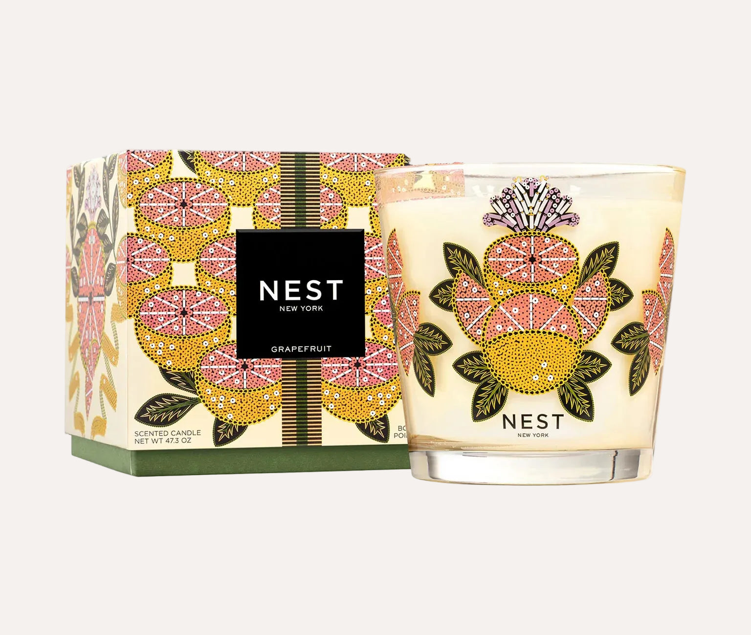 Grapefruit Decorative Luxury Candle - NEST New York - Skye Flowers Design