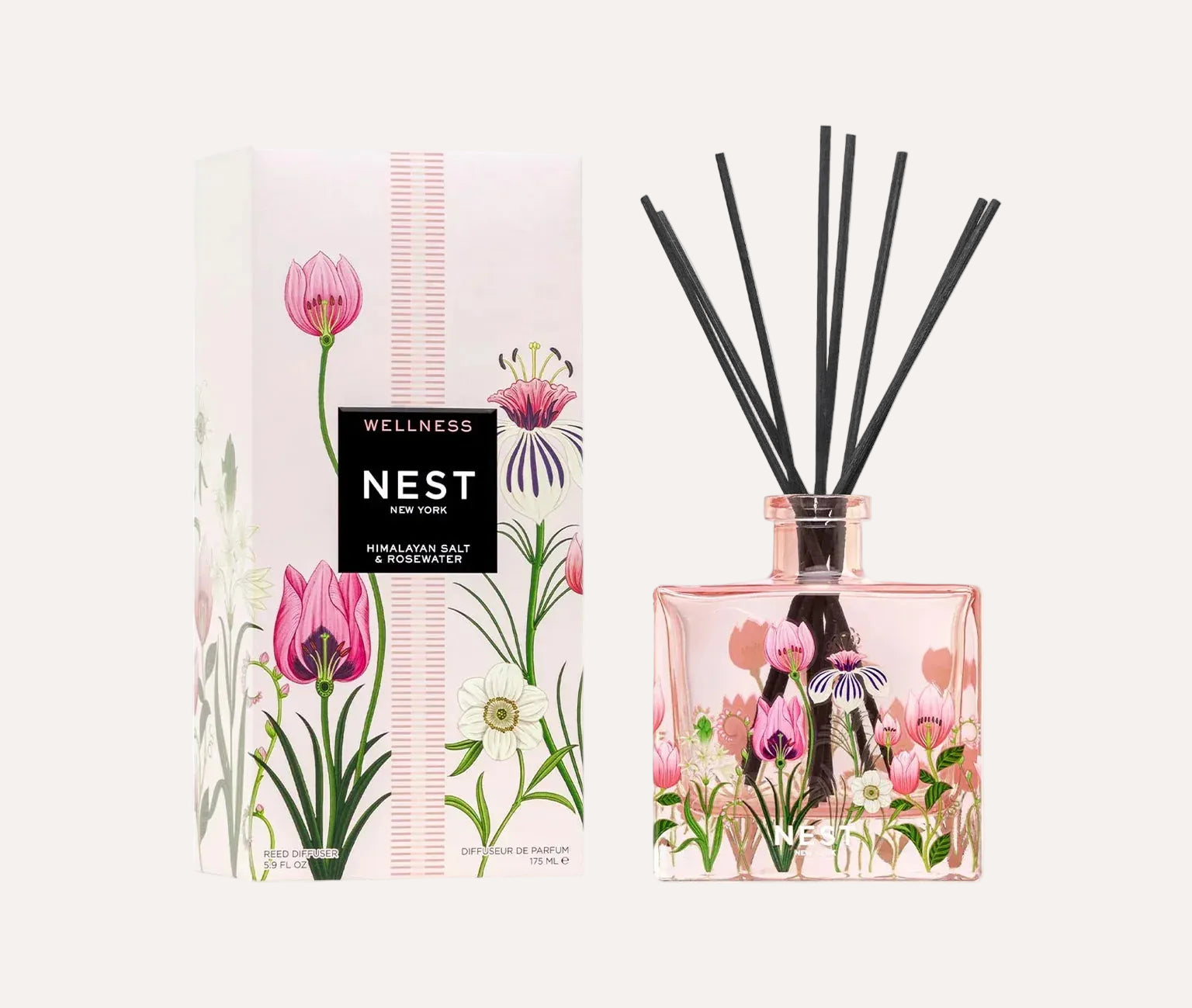 Himalayan Salt & Rosewater Decorative Reed Diffuser - NEST New York - Skye Flowers Design