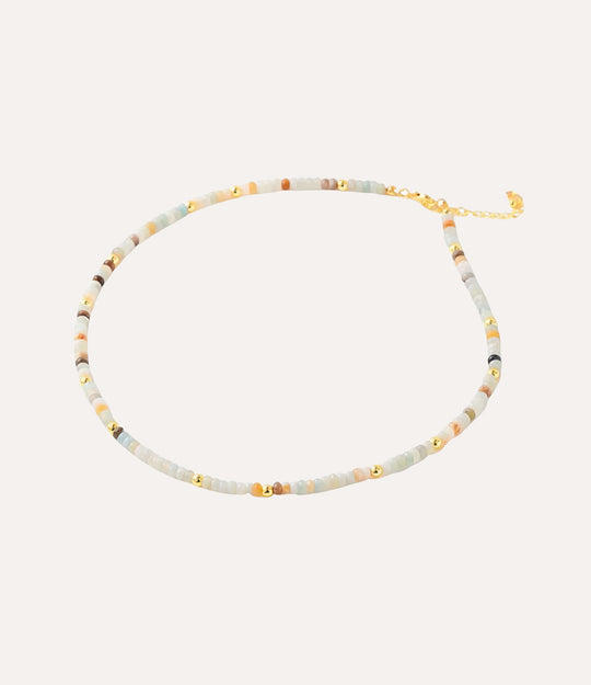 Necklace with multicoloured beads. A perfect gift for teens or boho lovers.