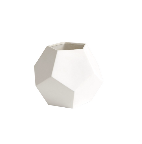 Faceted Vases -Matte White