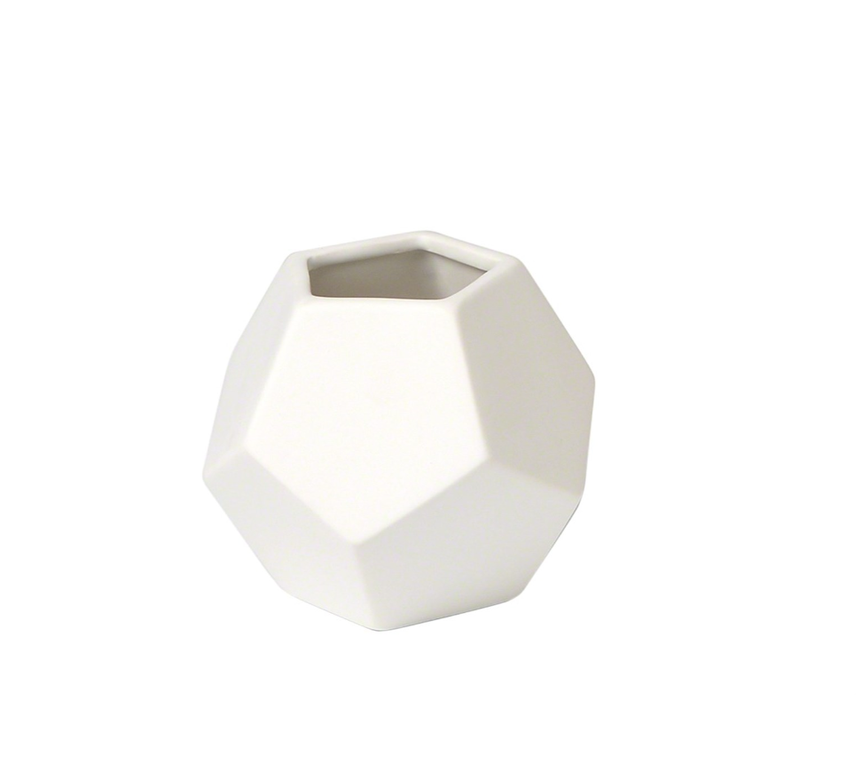 Faceted Vases -Matte White