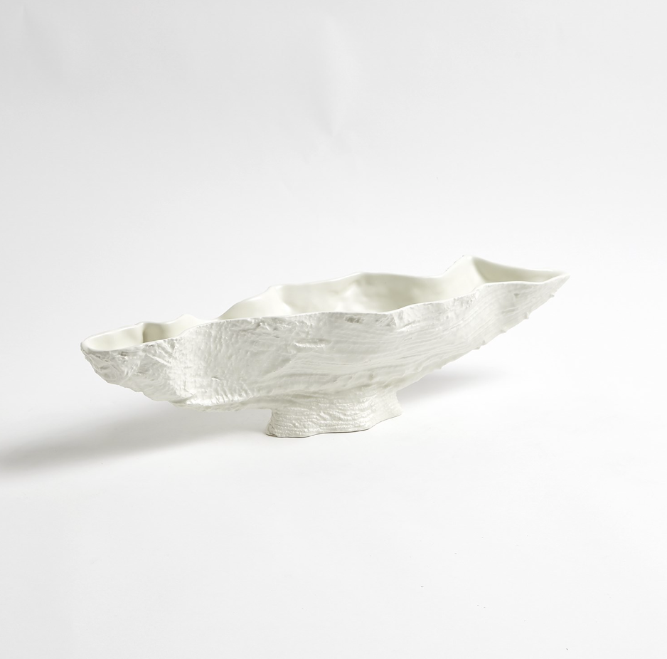 SERPENTINE LIME BOWL-MATTE WHITE