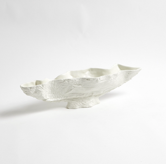 SERPENTINE LIME BOWL-MATTE WHITE